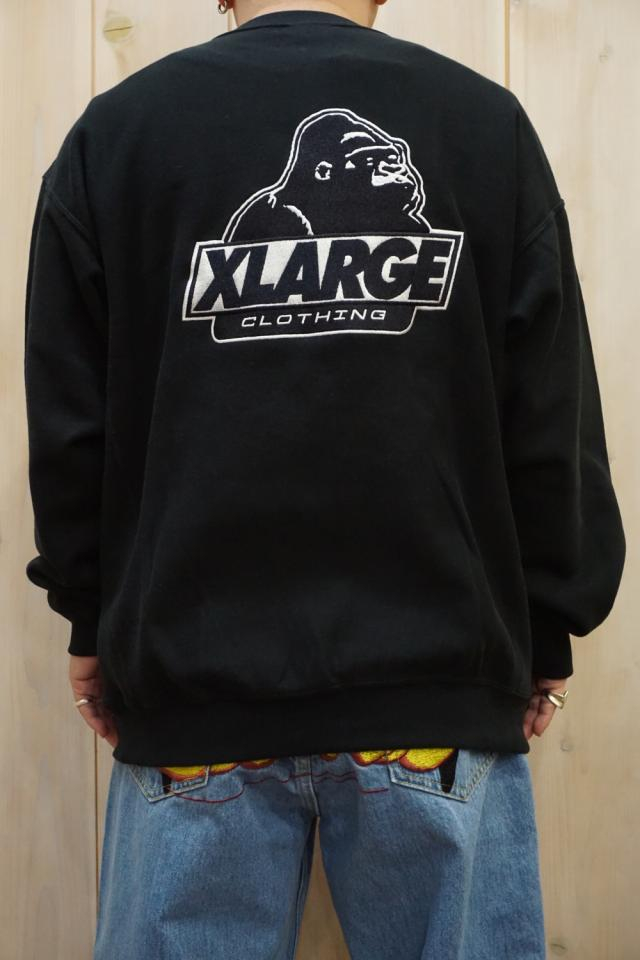 XLARGE エクストララージ 101221012027 XLARGE×Champion OLD OG CREWNECK SWEAT コラボスウェット BLACK 正規通販 メンズ レディース