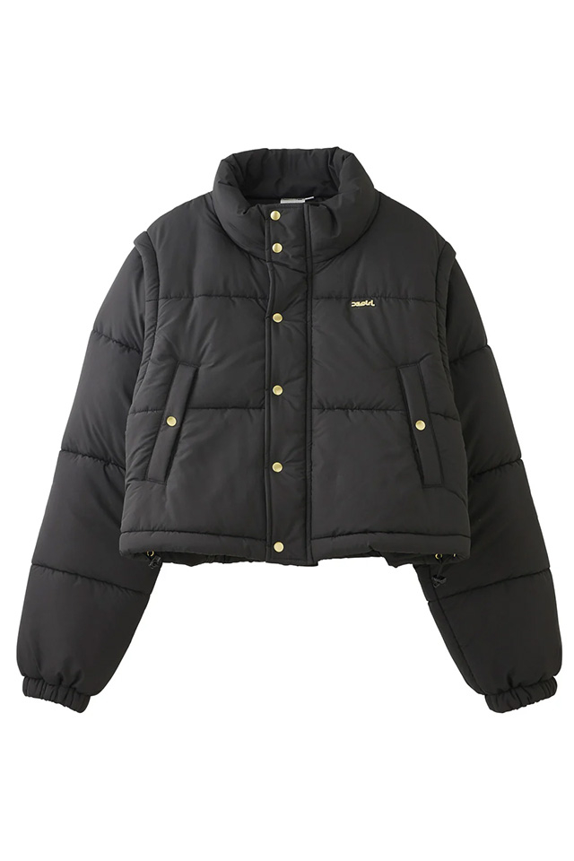 X-girl エックスガール 105244021003 2WAY PADDED JACKET ジャケット BLACK 正規通販 レディース