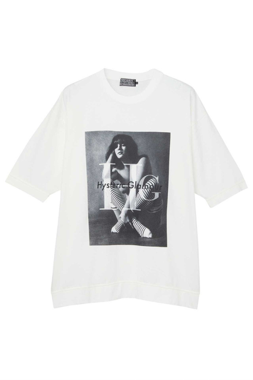 HYSTERIC GLAMOUR ヒステリックグラマー 02241CT38 HG WOMAN Tシャツ WHITE 正規通販 メンズ