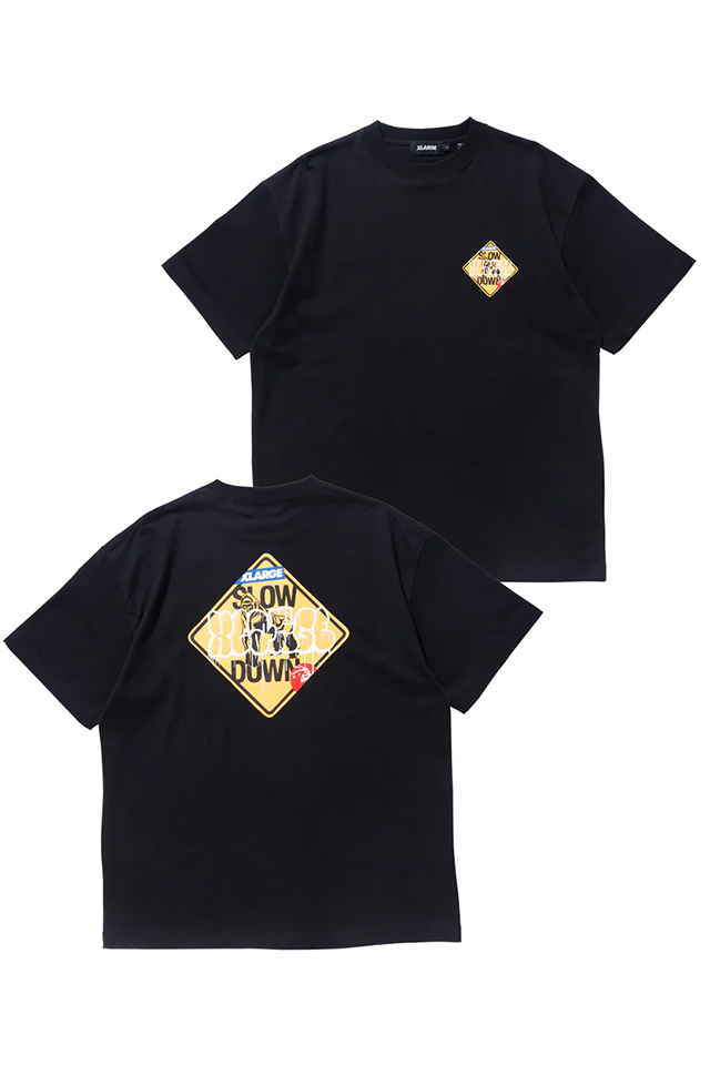 XLARGE エクストララージ 101232011030 SLOW DOWN S/S TEE XLARGE Tシャツ BLACK 正規通販 メンズ レディース