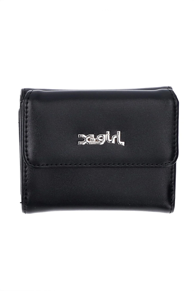 X-girl エックスガール 105242054004 FAUX LEATHER MINI WALLET 財布 BLACK 正規通販 レディース