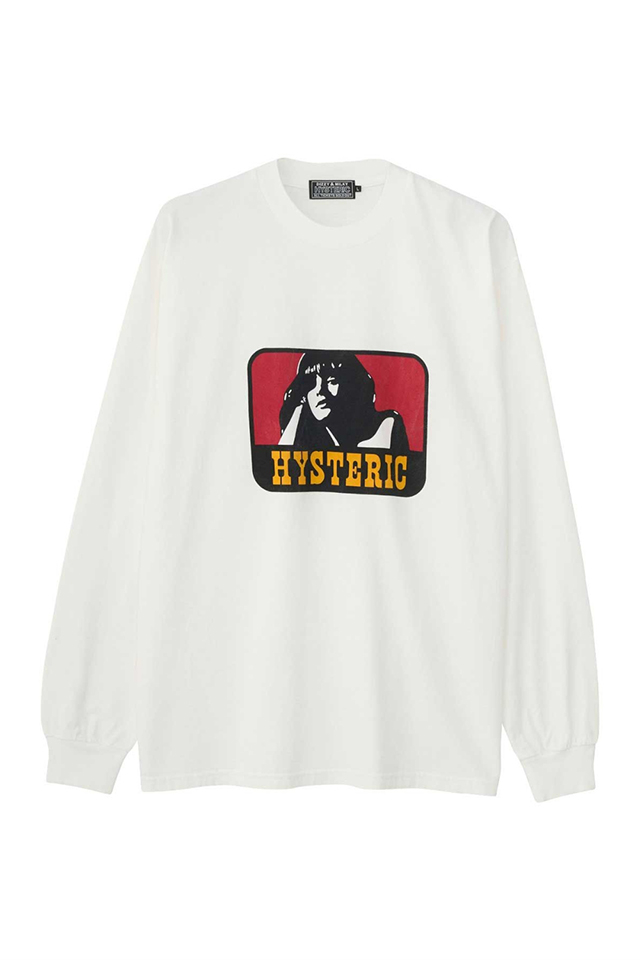 HYSTERIC GLAMOUR ヒステリックグラマー 02243CL12 UNTAMED GIRL Tシャツ WHITE 正規通販 メンズ