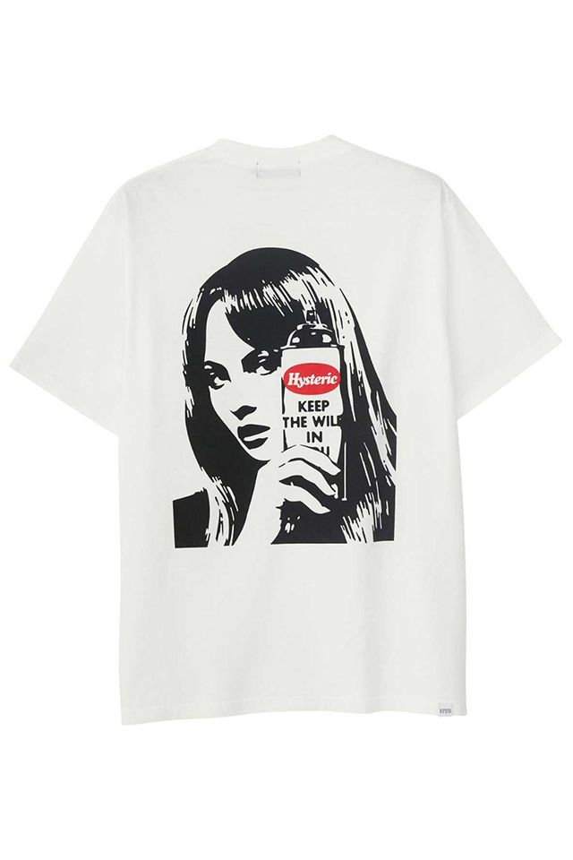 HYSTERIC GLAMOUR ヒステリックグラマー 02243CT04 GRAFFITI GIRL Tシャツ WHITE 正規通販 メンズ