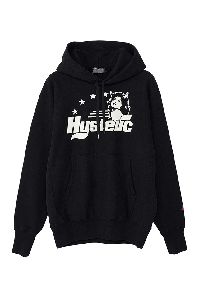 HYSTERIC GLAMOUR ヒステリックグラマー 02243CF03 EVIL’S DAYDREAM パーカー BLACK 正規通販 メンズ