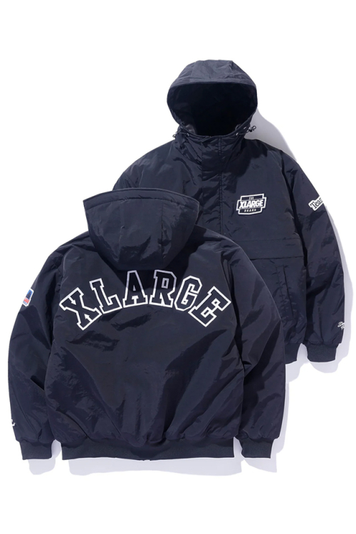 XLARGE エクストララージ 101243021011 NYLON PUFFER JACKET ナイロンパファージャケット BLACK 正規通販 メンズ レディース