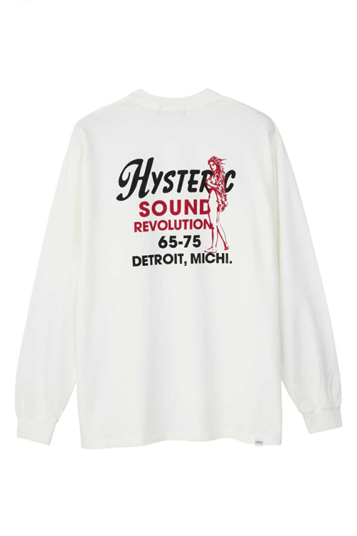 HYSTERIC GLAMOUR ヒステリックグラマー 02243CL07 SOUND REVOLUTION Tシャツ WHITE 正規通販 メンズ