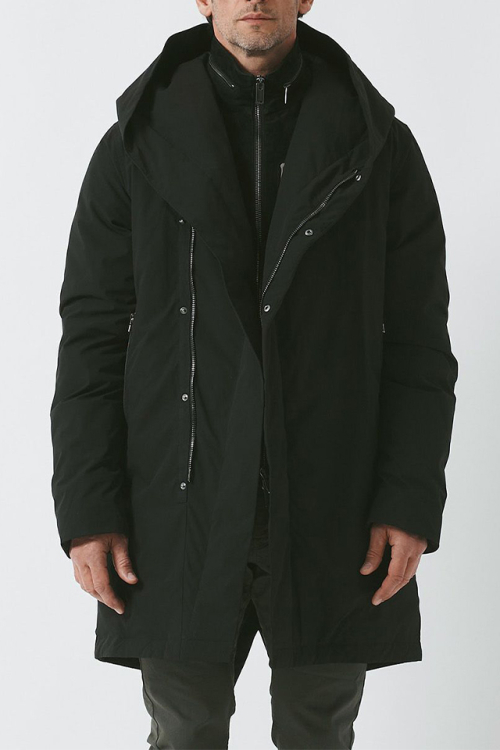 junhashimoto ジュンハシモト 1012420002 WRAP DOWN COAT ラップダウンコート BLACK 正規通販 メンズ