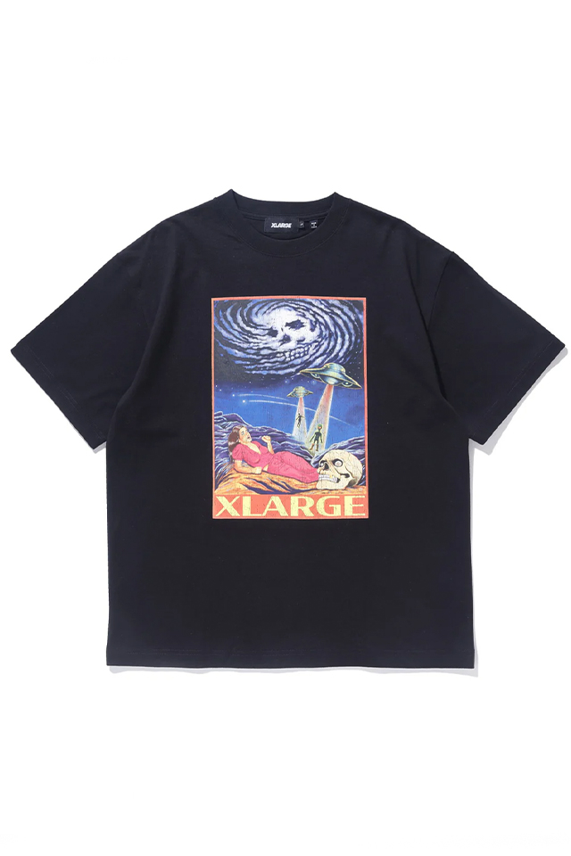 XLARGE エクストララージ 101242011020 BEWARE OF ALIEN S/S TEE Tシャツ BLACK 正規通販 メンズ レディース