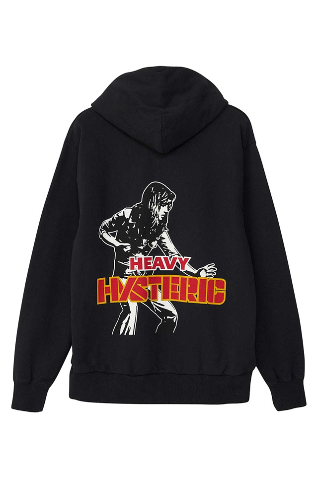 HYSTERIC GLAMOUR ヒステリックグラマー 02243CF02 HEAVY HYSTERIC パーカー BLACK 正規通販 メンズ