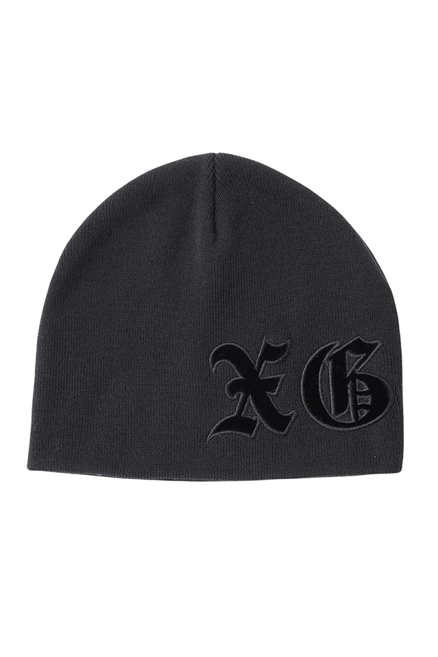 X-girl エックスガール 105244051003 PATCHED LOGO BEANIE ロゴパッチビーニー BLACK 正規通販 レディース