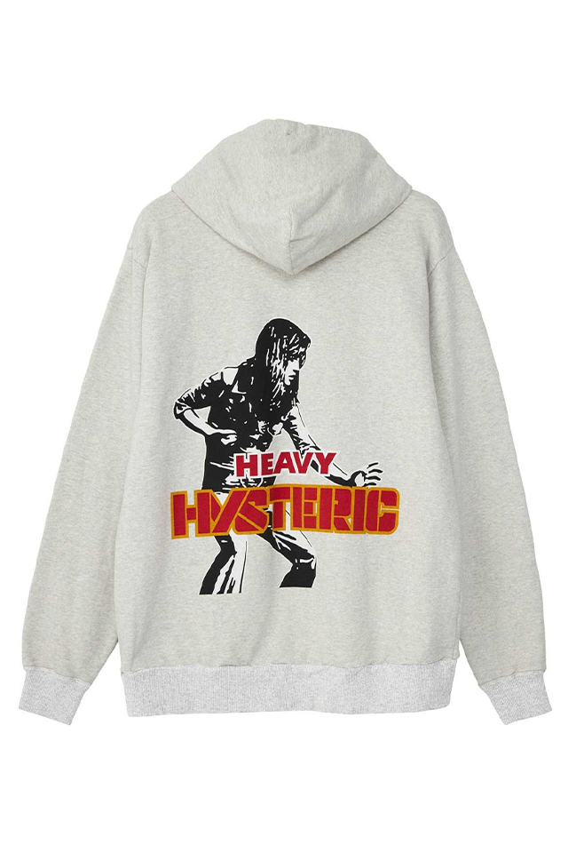 HYSTERIC GLAMOUR ヒステリックグラマー 02243CF02 HEAVY HYSTERIC パーカー TOP GRAY 正規通販 メンズ