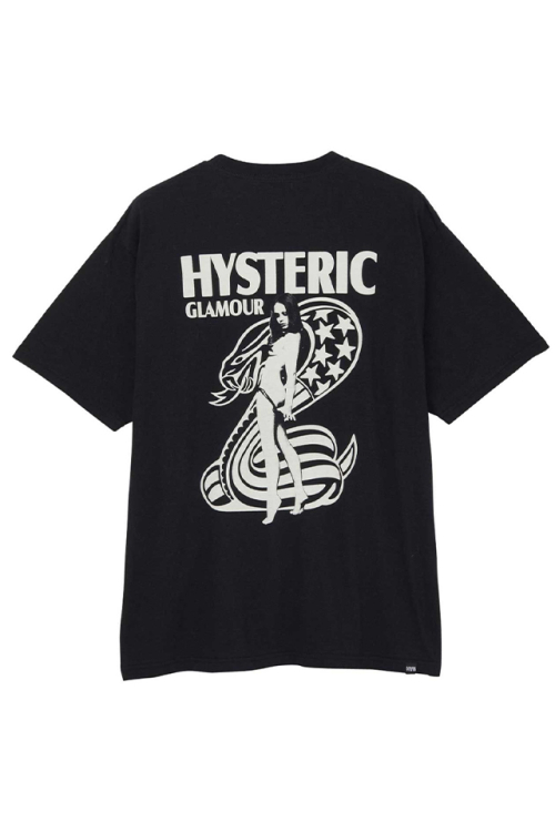 HYSTERIC GLAMOUR ヒステリックグラマー 02241CT37 US COBRA Tシャツ BLACK 正規通販 メンズ