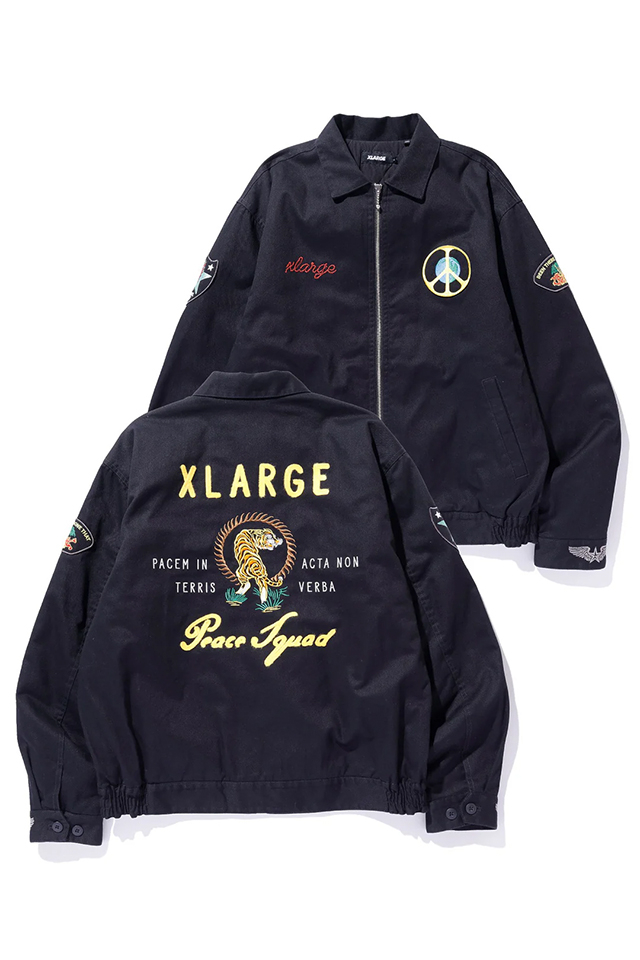 XLARGE エクストララージ 101251021005 PEACE SQUAD VIETNAM JACKET ベトナムジャケット BLACK 正規通販 メンズ レディース