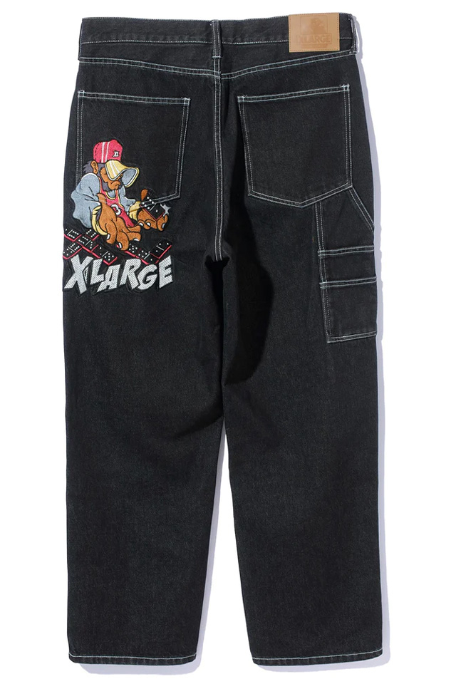 XLARGE エクストララージ 10123203102 GOING FOR BROKE PAINTER DENIM PANTS XLARGE ペインターデニムパンツ BLACK 正規通販 メンズ レディース