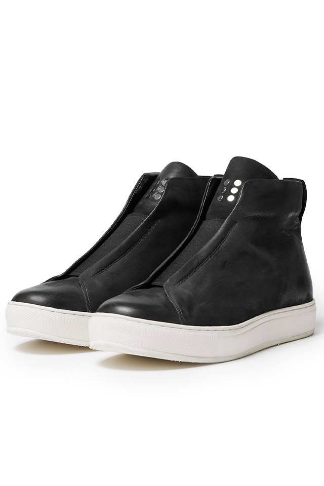 RIPVANWINKLE リップヴァンウィンクル RW-718 SLIP-ON HIGH スリッポンハイ BLACK(Nubuck leather) 正規通販 メンズ 2025年2月28日入荷予定