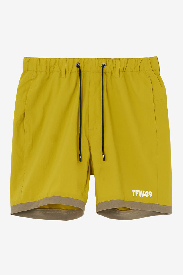 TFW49 ティーエフダブリューフォーティーナイン T072410008 SWIM SHORTS ゴルフショートパンツ YELLOW × BEIGE 正規通販 メンズ ゴルフ