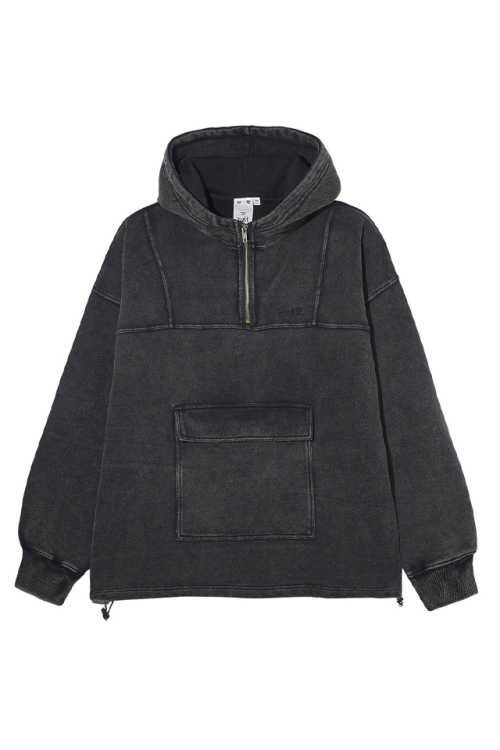 X-girl エックスガール 105243012001 ANORAK SWEAT TOP アノラックスウェット BLACK 正規通販 レディース