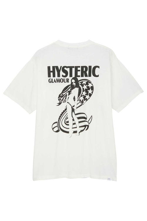 HYSTERIC GLAMOUR ヒステリックグラマー 02241CT37 US COBRA Tシャツ WHITE 正規通販 メンズ