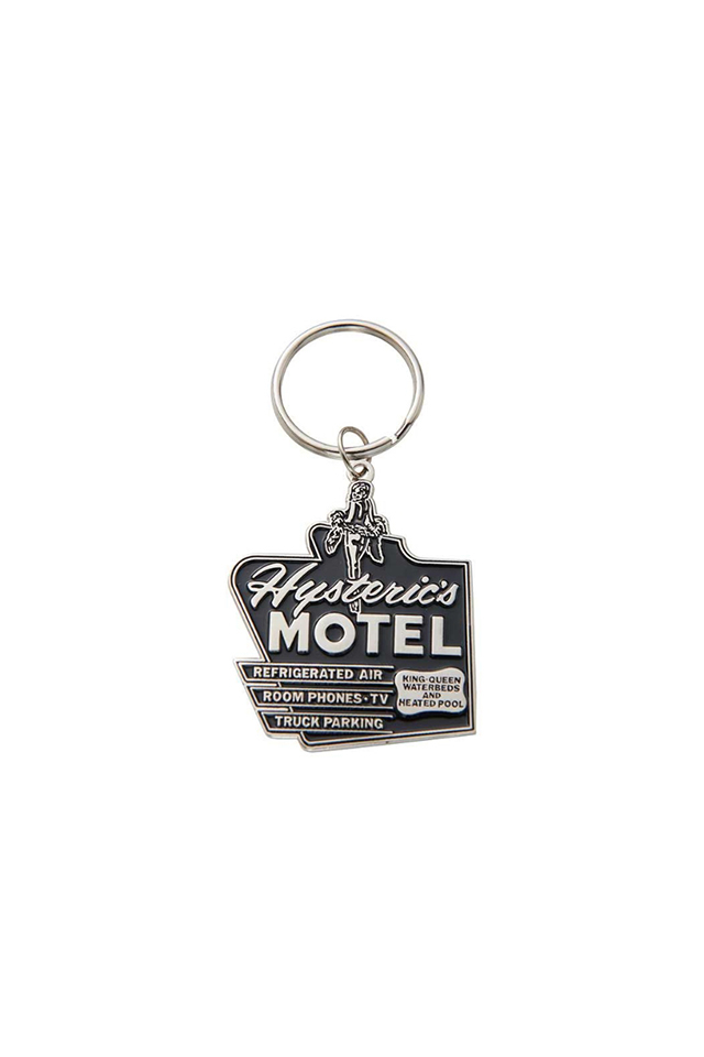 HYSTERIC GLAMOUR ヒステリックグラマー 01251QG10 HYSTERIC MOTEL キーホルダー SILVER 正規通販 レディース メンズ