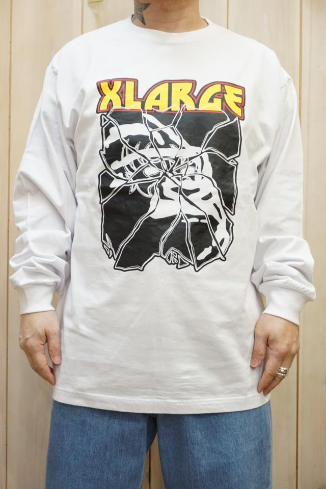 XLARGE エクストララージ 101221011012 ROCK AND ROLL L/S TEE XLARGE ロングスリーブTシャツ WHITE 正規通販 メンズ レディース