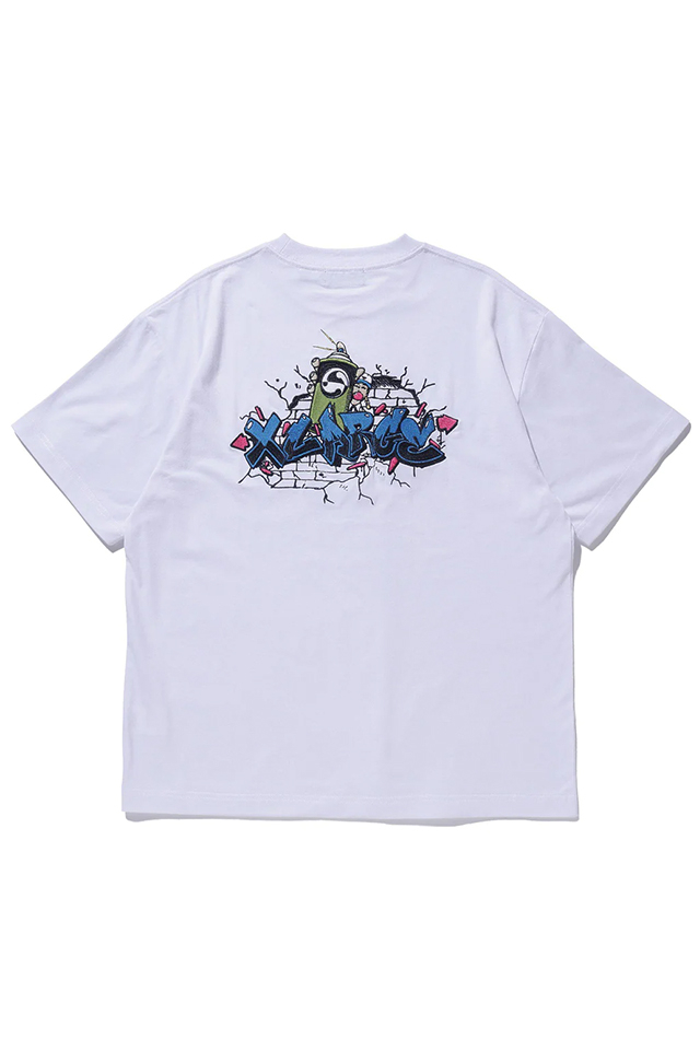 XLARGE エクストララージ 101242011032 AEROSOL GAFFITI S/S TEE Tシャツ WHITE 正規通販 メンズ レディース