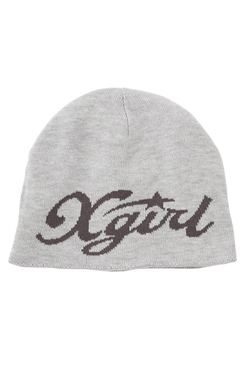 X-girl エックスガール 105244051001 REVERSIBLE BEANIE リバーシブルビーニー ASH 正規通販 レディース