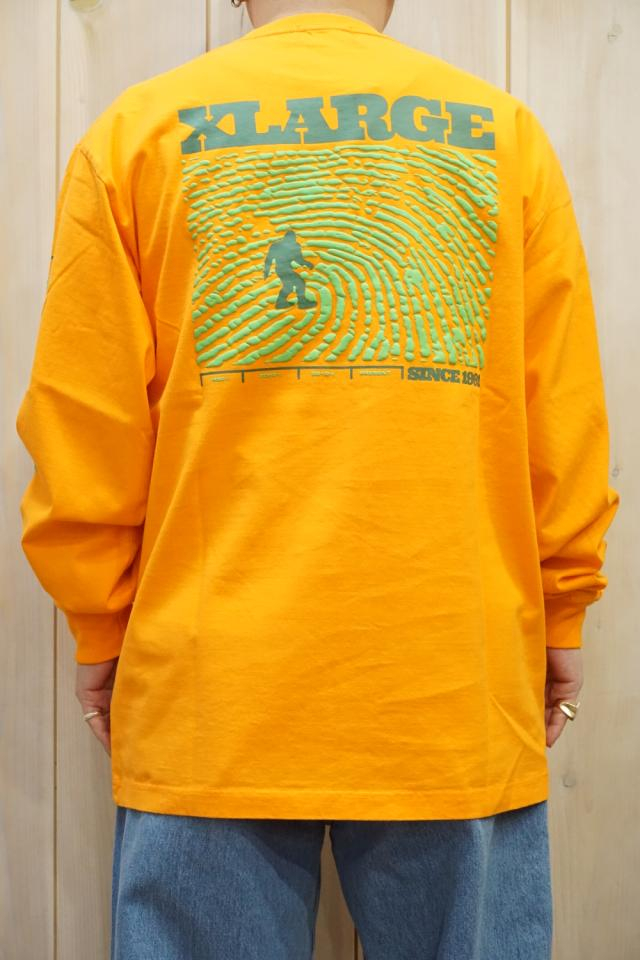 XLARGE エクストララージ 101221011043 XL IDENTITY L/S TEE ロングスリーブTシャツ ORANGE 正規通販 メンズ レディース