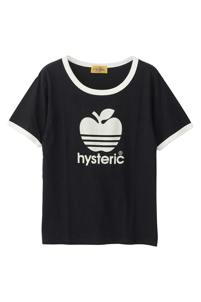 HYSTERIC GLAMOUR ヒステリックグラマー 01241CT19 BIG APPLE Tシャツ BLACK 正規通販 レディース