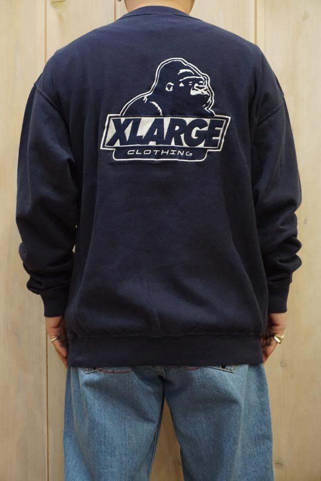 XLARGE エクストララージ 101221012027 XLARGE×Champion OLD OG CREWNECK SWEAT コラボスウェット NAVY 正規通販 メンズ レディース