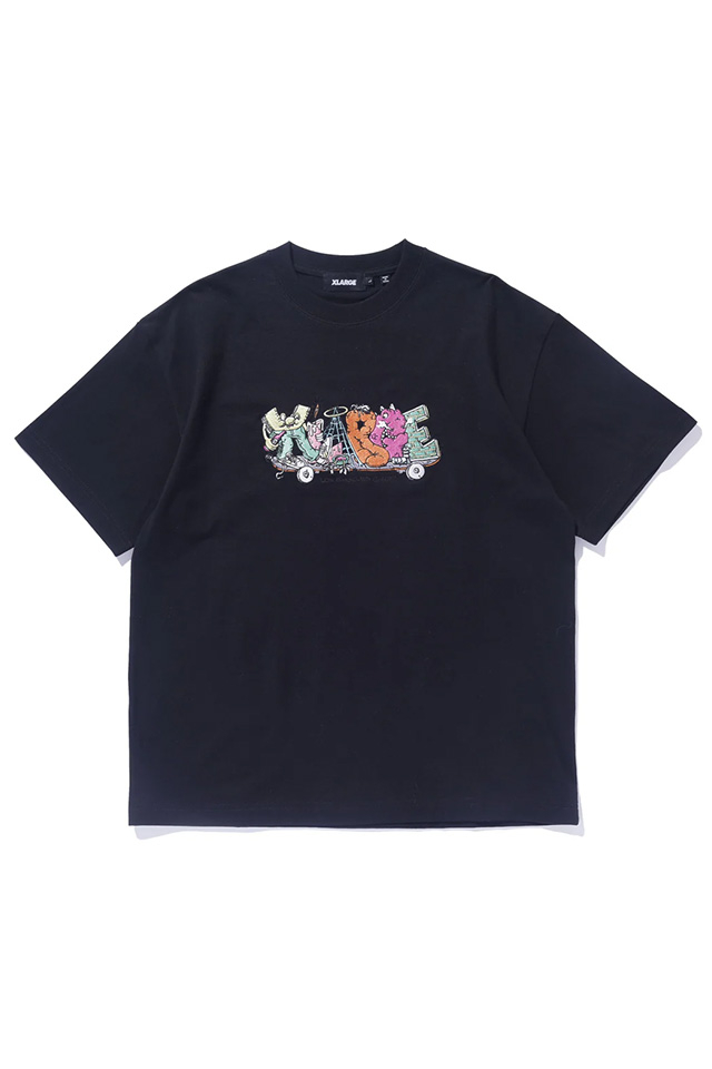 XLARGE エクストララージ 101243011011 HANGOUT S/S TEE Tシャツ BLACK 正規通販 メンズ レディース