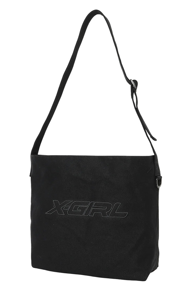 X-girl エックスガール 105243053003 LOGO MESSENGER BAG ロゴメッセンジャーバッグ BLACK 正規通販 レディース