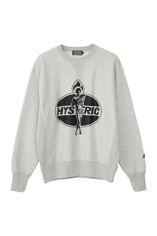 HYSTERIC GLAMOUR ヒステリックグラマー / HYSTERIC GLAMOUR ヒステリックグラマー 02243CS03  DYNAMITE ANGEL スウェット TOP GRAY 正規通販 メンズ /モロトフカクテル ヒステリックグラマー 正規通販