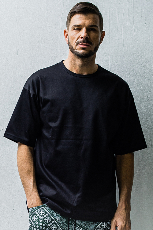 RESOUND CLOTHING リサウンドクロージング RC35-T-007 Finest BASIC LOOSE T ルーズTシャツ BLACK 正規通販 メンズ 2025年4月30日入荷予定