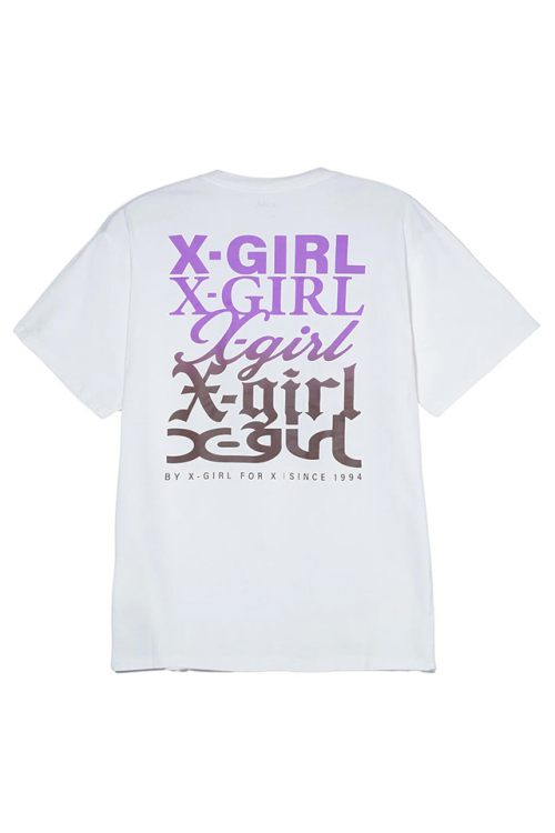 X-girl エックスガール 105243011015 X-girl VARIOUS LOGOS S/S TEE Tシャツ WHITE 正規通販 レディース