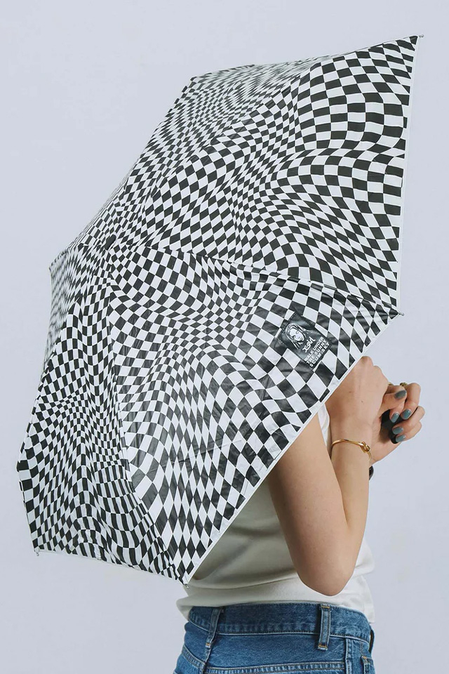 X-girl エックスガール 105232054007 X-girl ×Wpc. CHECKERED FOLDING UMBRELLA コラボアンブレラ OFF WHITE 正規通販 レディース