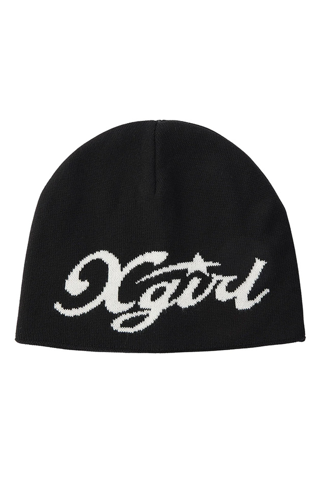 X-girl エックスガール 105244051001 REVERSIBLE BEANIE リバーシブルビーニー BLACK 正規通販 レディース