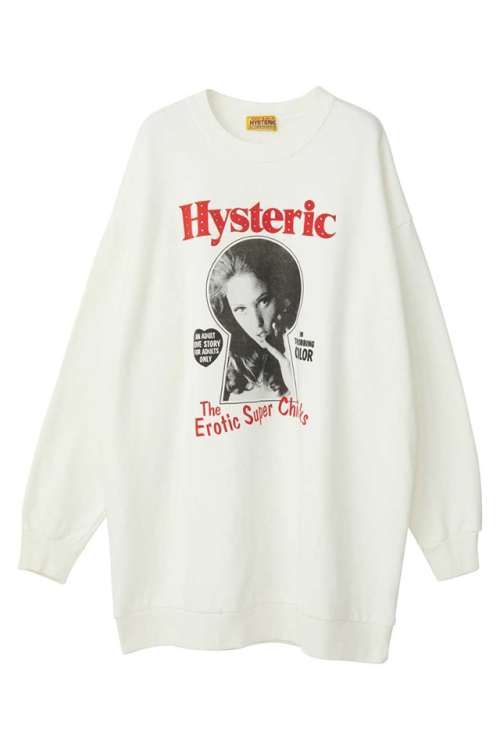 HYSTERIC GLAMOUR ヒステリックグラマー 01251CO01 EROTIC CHICKS ワンピース WHITE 正規通販 レディース