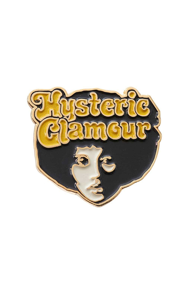 HYSTERIC GLAMOUR ヒステリックグラマー 01243QG08 AFRO GIRL ピンバッジ GOLD 正規通販 レディース メンズ