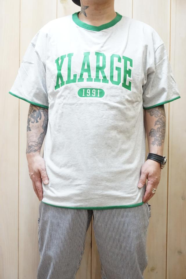 XLARGE エクストララージ 101222011033 REVERSIBLE WIDE S/S TEE XLARGE リバーシブルショートスリーブTシャツ ASH 正規通販 メンズ レディース