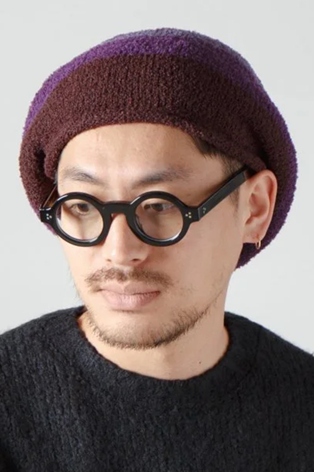 RACAL ラカル RL-24-1351 Curling Yarn Knit Tam Beret リングヤーンニットタムベレー WINE 正規通販 メンズ