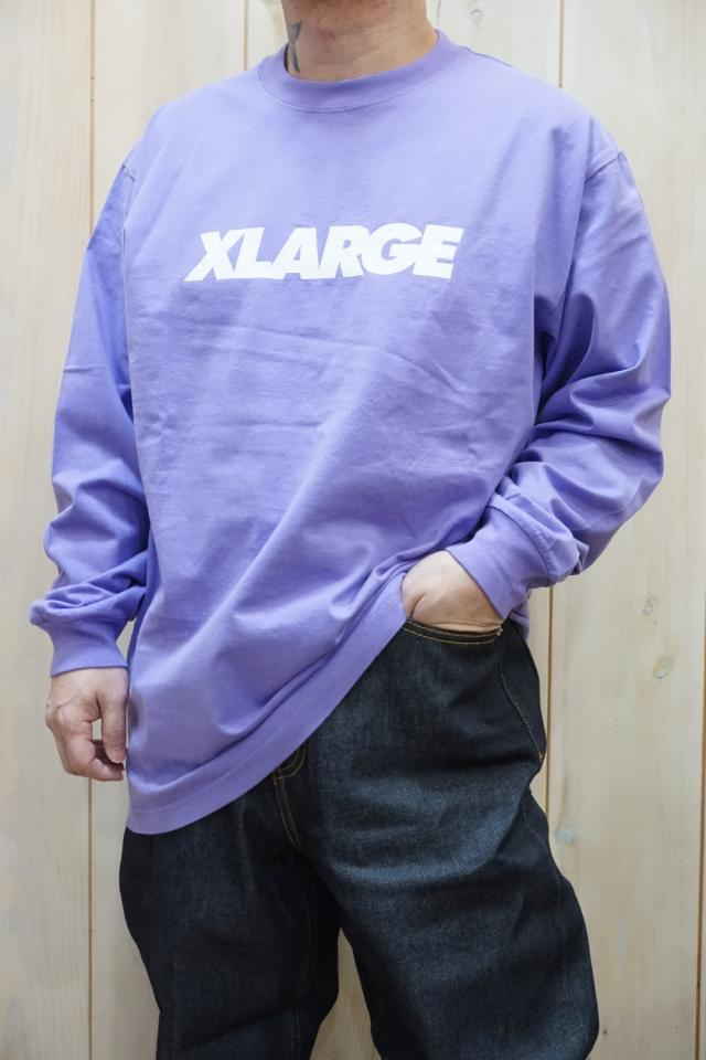 XLARGE エクストララージ 101221011003 STANDARD LOGO L/S TEE XLARGE ロングスリーブTシャツ PURPLE 正規通販 メンズ レディース