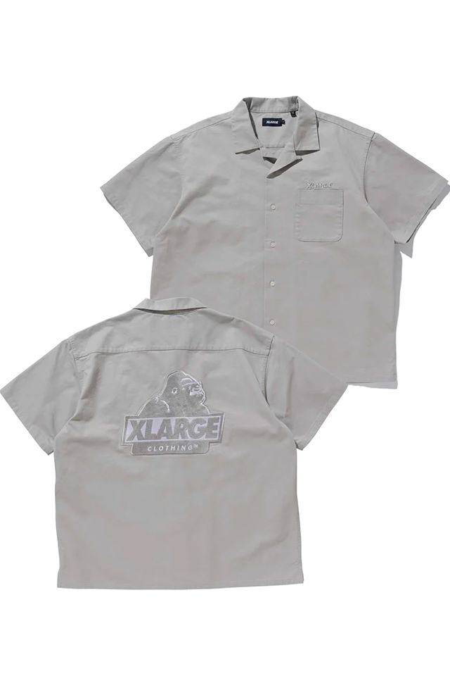 独特な X-LARGE エクストララージ ワークシャツ S 青